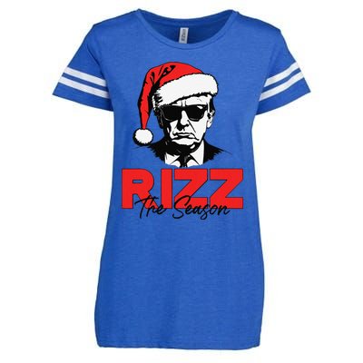 Rizz The Season Christmas Humorous Trump 2024 Santa Rizzler Gift Enza Ladies Jersey Football T-Shirt