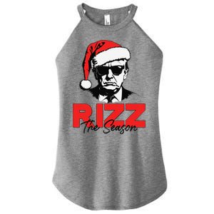 Rizz The Season Christmas Humorous Trump 2024 Santa Rizzler Gift Women's Perfect Tri Rocker Tank