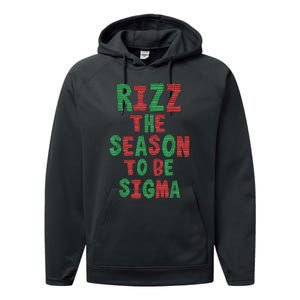 Rizz The Season Funny Gen Alpha Slang Christmas Teacher Performance Fleece Hoodie