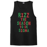 Rizz The Season Funny Gen Alpha Slang Christmas Teacher PosiCharge Competitor Tank