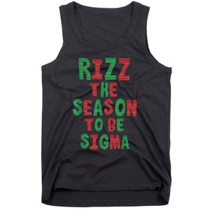 Rizz The Season Funny Gen Alpha Slang Christmas Teacher Tank Top