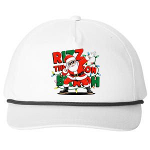 Rizz The Season Bruh Funny Christmas Rizzmas Santa Xmas Snapback Five-Panel Rope Hat