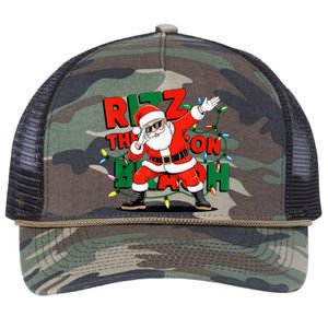 Rizz The Season Bruh Funny Christmas Rizzmas Santa Xmas Retro Rope Trucker Hat Cap