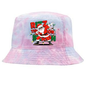 Rizz The Season Bruh Funny Christmas Rizzmas Santa Xmas Tie-Dyed Bucket Hat