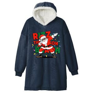 Rizz The Season Bruh Funny Christmas Rizzmas Santa Xmas Hooded Wearable Blanket