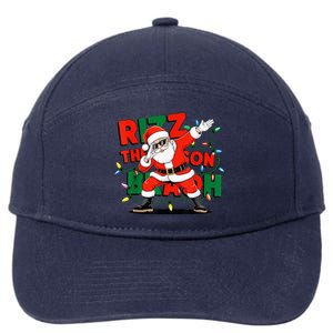 Rizz The Season Bruh Funny Christmas Rizzmas Santa Xmas 7-Panel Snapback Hat