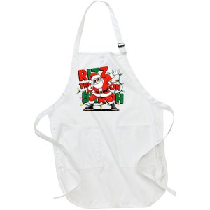 Rizz The Season Bruh Funny Christmas Rizzmas Santa Xmas Full-Length Apron With Pockets