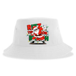 Rizz The Season Bruh Funny Christmas Rizzmas Santa Xmas Sustainable Bucket Hat