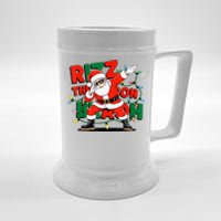 Rizz The Season Bruh Funny Christmas Rizzmas Santa Xmas Beer Stein