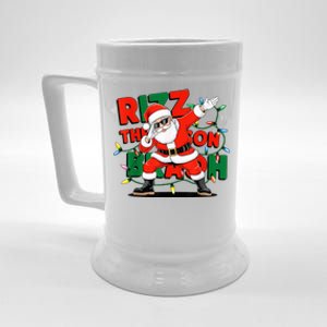 Rizz The Season Bruh Funny Christmas Rizzmas Santa Xmas Beer Stein