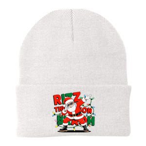 Rizz The Season Bruh Funny Christmas Rizzmas Santa Xmas Knit Cap Winter Beanie