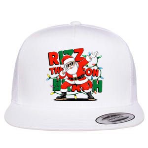 Rizz The Season Bruh Funny Christmas Rizzmas Santa Xmas Flat Bill Trucker Hat