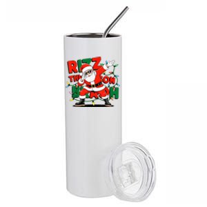 Rizz The Season Bruh Funny Christmas Rizzmas Santa Xmas Stainless Steel Tumbler