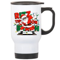 Rizz The Season Bruh Funny Christmas Rizzmas Santa Xmas Stainless Steel Travel Mug