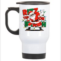 Rizz The Season Bruh Funny Christmas Rizzmas Santa Xmas Stainless Steel Travel Mug