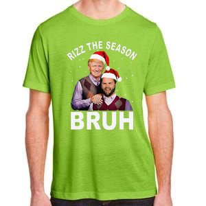 Rizz The Season Bruh Funny Santa Trump Vance Xmas Pajamas Adult ChromaSoft Performance T-Shirt