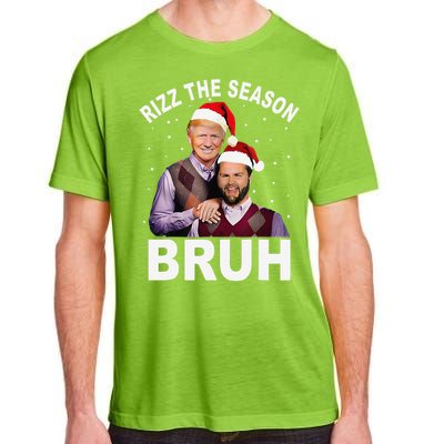 Rizz The Season Bruh Funny Santa Trump Vance Xmas Pajamas Adult ChromaSoft Performance T-Shirt