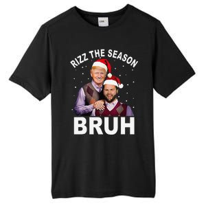 Rizz The Season Bruh Funny Santa Trump Vance Xmas Pajamas Tall Fusion ChromaSoft Performance T-Shirt