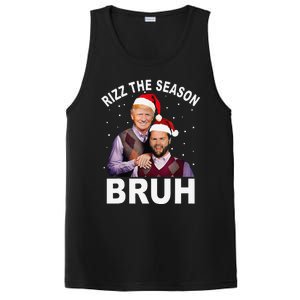 Rizz The Season Bruh Funny Santa Trump Vance Xmas Pajamas PosiCharge Competitor Tank