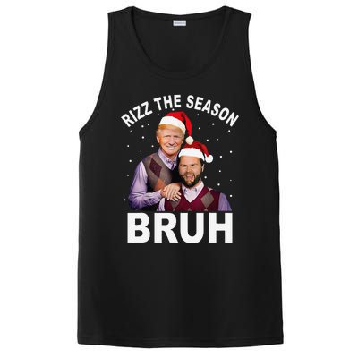 Rizz The Season Bruh Funny Santa Trump Vance Xmas Pajamas PosiCharge Competitor Tank