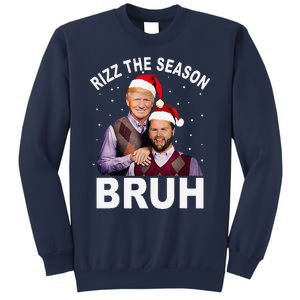 Rizz The Season Bruh Funny Santa Trump Vance Xmas Pajamas Sweatshirt