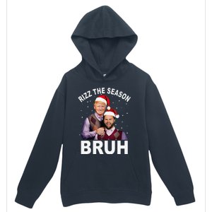 Rizz The Season Bruh Funny Santa Trump Vance Xmas Pajamas Urban Pullover Hoodie