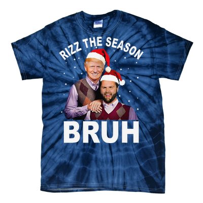 Rizz The Season Bruh Funny Santa Trump Vance Xmas Pajamas Tie-Dye T-Shirt