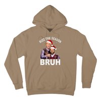 Rizz The Season Bruh Funny Santa Trump Vance Xmas Pajamas Hoodie