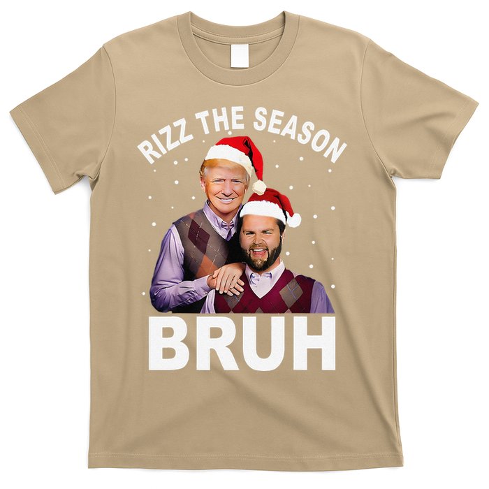 Rizz The Season Bruh Funny Santa Trump Vance Xmas Pajamas T-Shirt