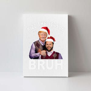 Rizz The Season Bruh Funny Santa Trump Vance Xmas Pajamas Canvas