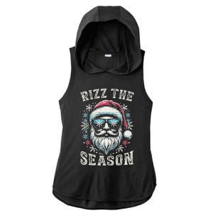 Rizz The Season Silly Christmas Funny Santa N Ladies PosiCharge Tri-Blend Wicking Draft Hoodie Tank