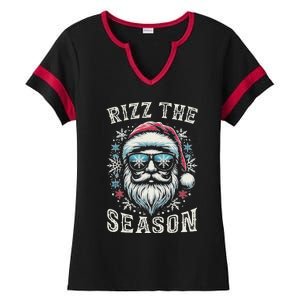 Rizz The Season Silly Christmas Funny Santa N Ladies Halftime Notch Neck Tee