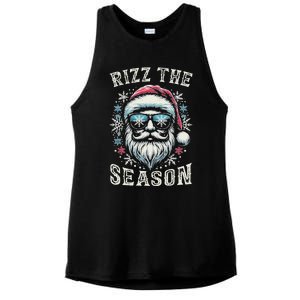 Rizz The Season Silly Christmas Funny Santa N Ladies PosiCharge Tri-Blend Wicking Tank