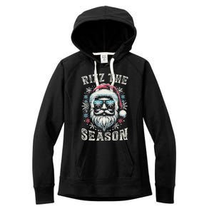 Rizz The Season Silly Christmas Funny Santa N Women's Fleece Hoodie