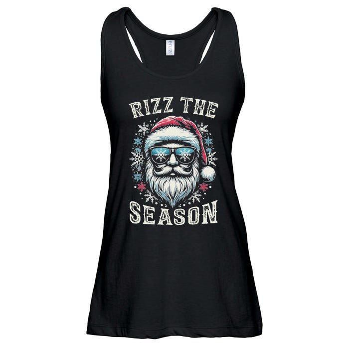 Rizz The Season Silly Christmas Funny Santa N Ladies Essential Flowy Tank