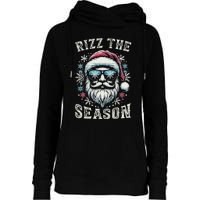 Rizz The Season Silly Christmas Funny Santa N Womens Funnel Neck Pullover Hood