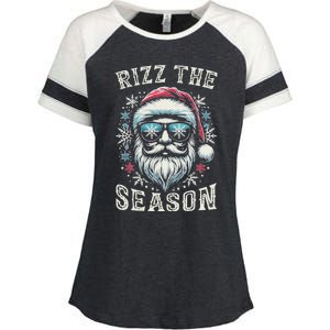 Rizz The Season Silly Christmas Funny Santa N Enza Ladies Jersey Colorblock Tee