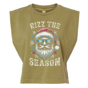 Rizz The Season Silly Christmas Funny Santa N Garment-Dyed Women's Muscle Tee