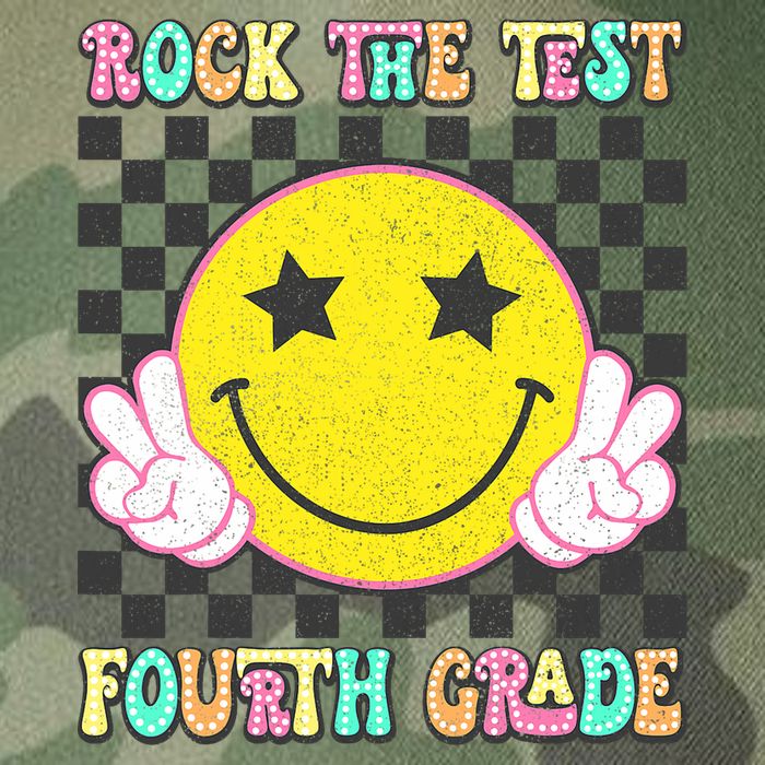 Rock The Staar Test Testing Day Smile Face Groovy Teacher  Legacy Tie Dye Trucker Hat