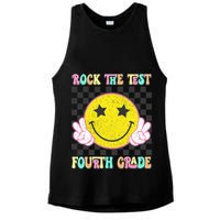 Rock The Staar Test Testing Day Smile Face Groovy Teacher  Ladies PosiCharge Tri-Blend Wicking Tank