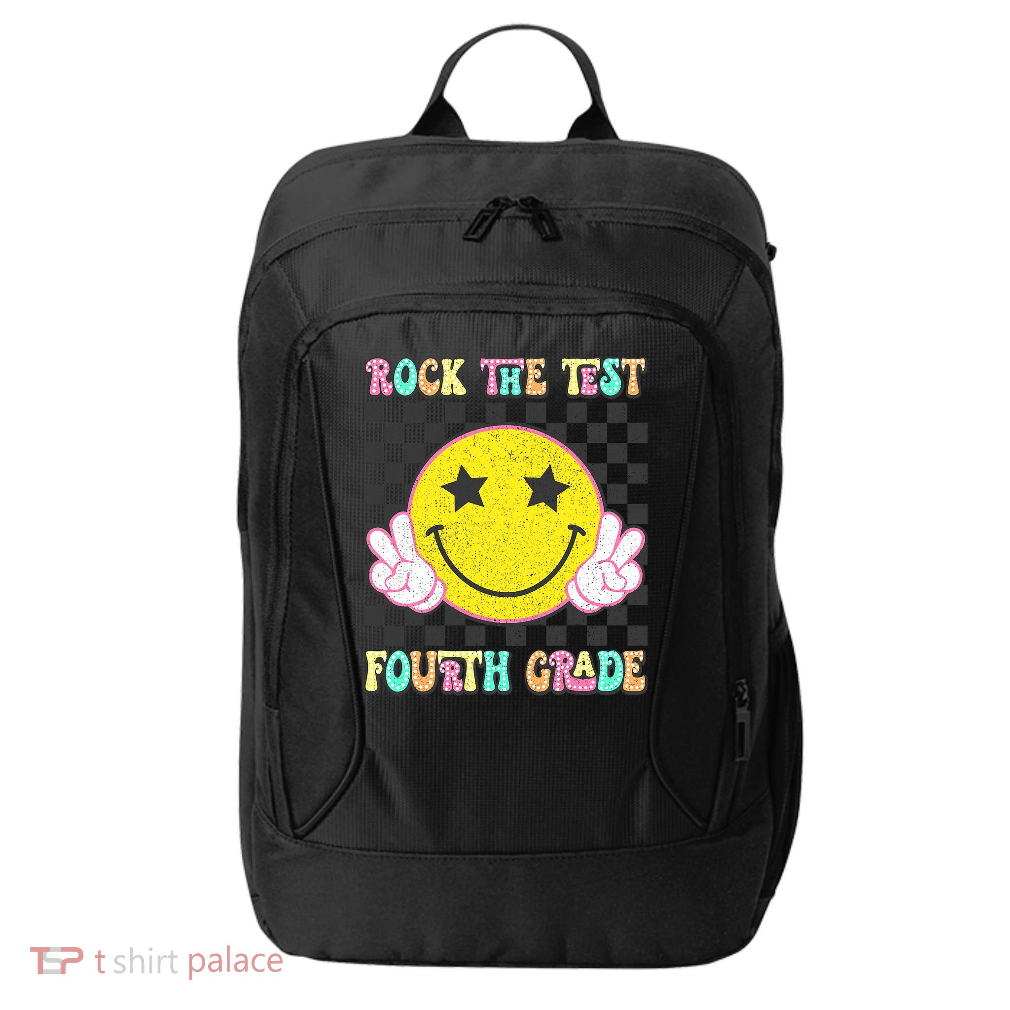 Rock The Staar Test Testing Day Smile Face Groovy Teacher  City Backpack