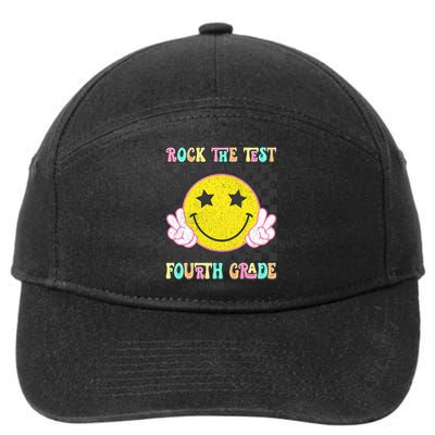 Rock The Staar Test Testing Day Smile Face Groovy Teacher  7-Panel Snapback Hat