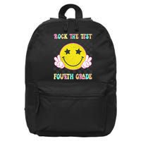 Rock The Staar Test Testing Day Smile Face Groovy Teacher  16 in Basic Backpack