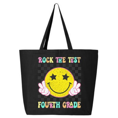 Rock The Staar Test Testing Day Smile Face Groovy Teacher  25L Jumbo Tote
