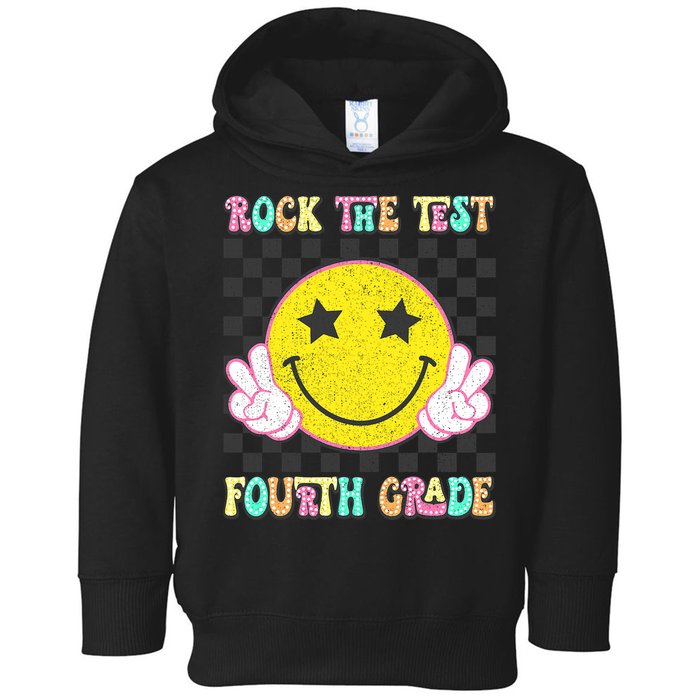 Rock The Staar Test Testing Day Smile Face Groovy Teacher  Toddler Hoodie