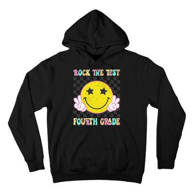 Rock The Staar Test Testing Day Smile Face Groovy Teacher  Tall Hoodie