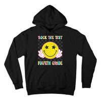 Rock The Staar Test Testing Day Smile Face Groovy Teacher  Tall Hoodie