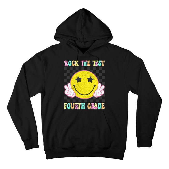 Rock The Staar Test Testing Day Smile Face Groovy Teacher  Tall Hoodie