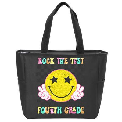 Rock The Staar Test Testing Day Smile Face Groovy Teacher  Zip Tote Bag