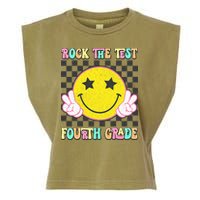 Rock The Staar Test Testing Day Smile Face Groovy Teacher  Garment-Dyed Women's Muscle Tee